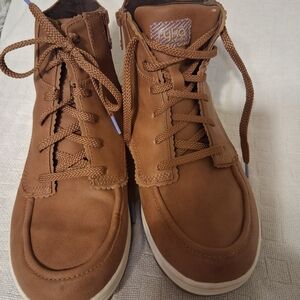 Ryka Women's Lace-Up Boots in Tan Brown 11 Wide